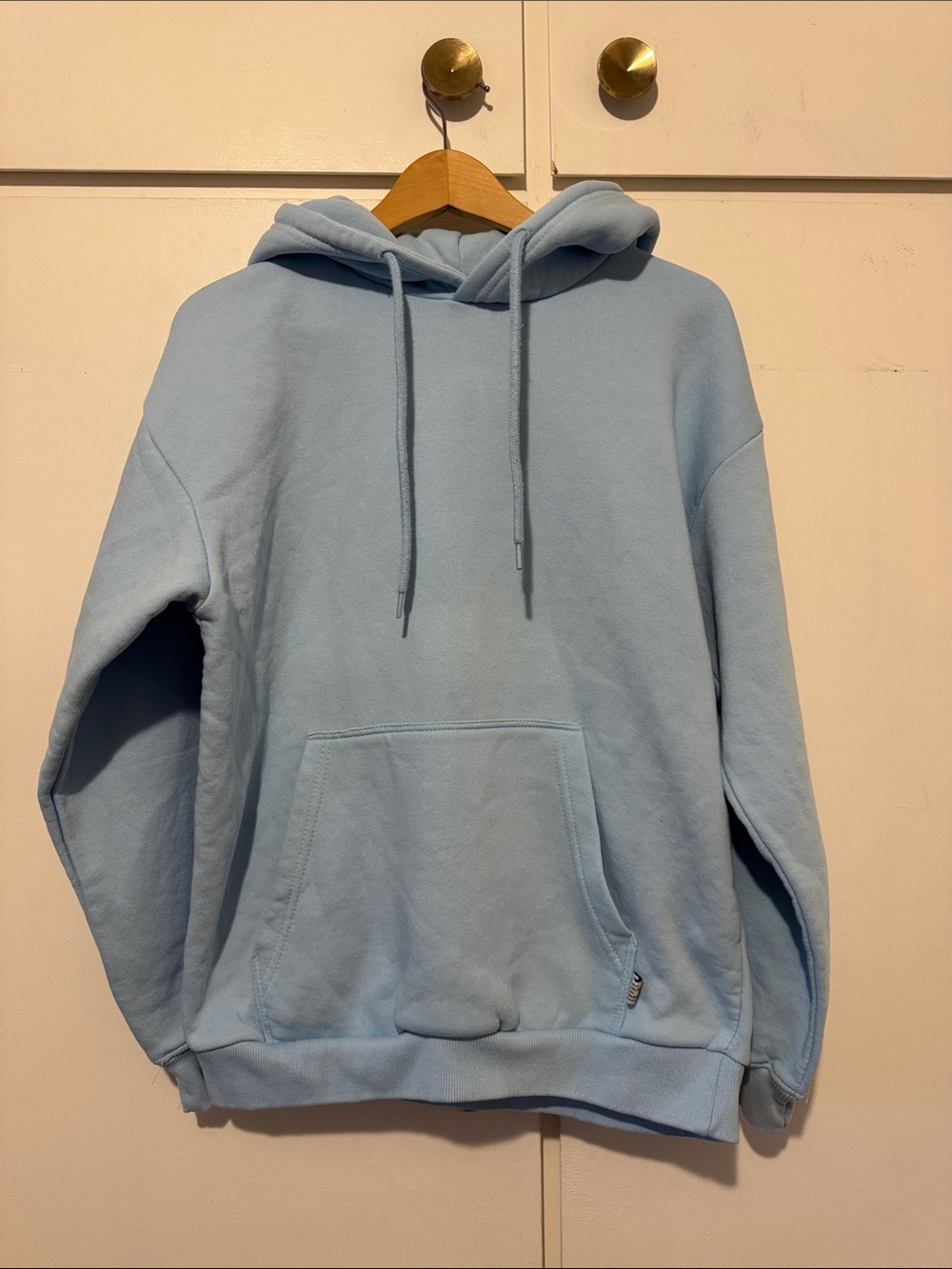 Light Blue Pullover Hoodie - Casual Comfort